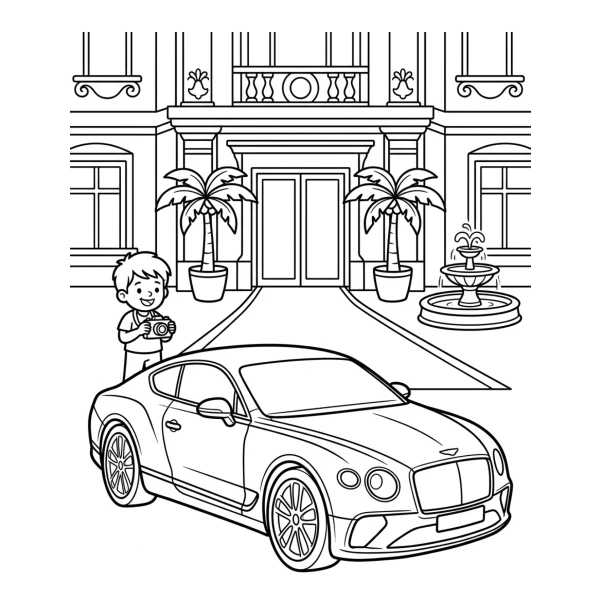Coloriage Coloriage Voiture de Luxe à imprimer